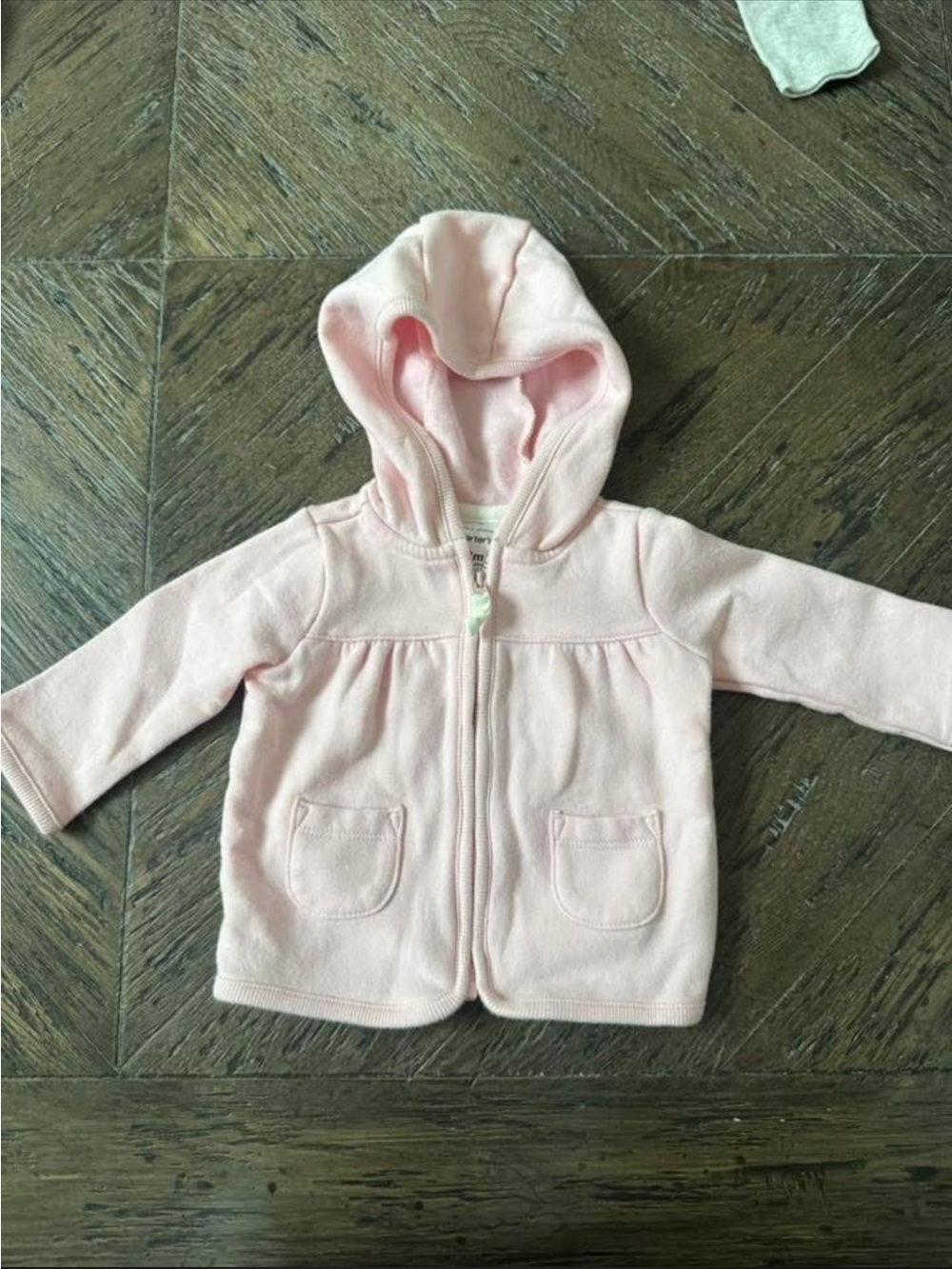 Carter's Light Pink Hooded Zip-Up Jacket